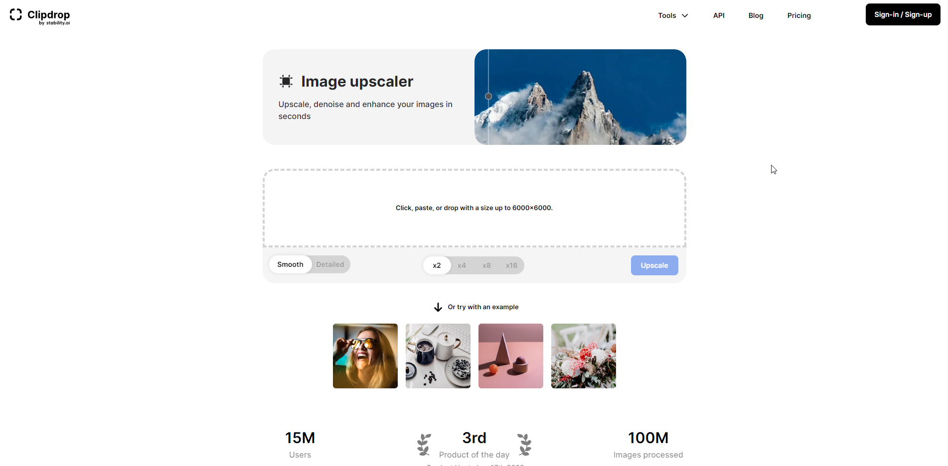 ClipDrop lmage Upscaler