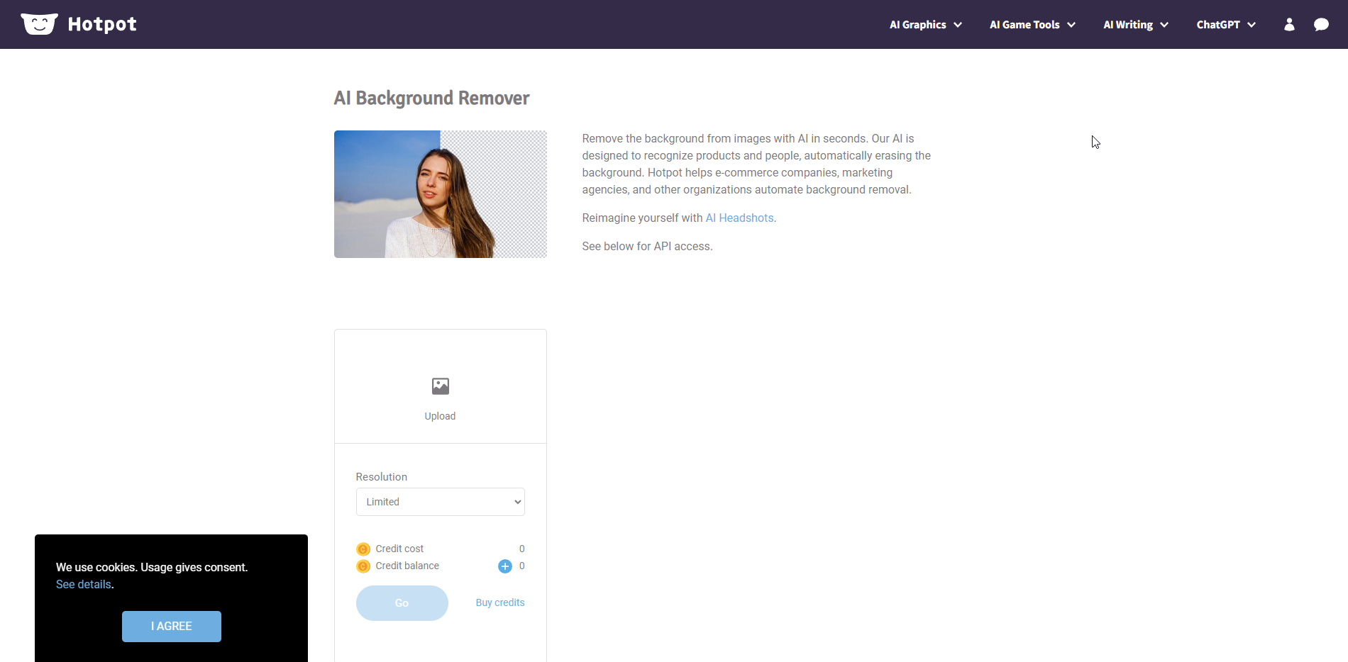 Hotpot AI Background Remover
