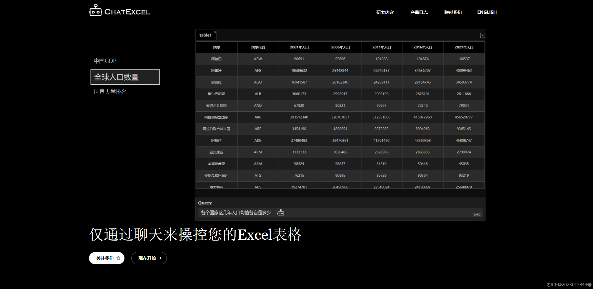 酷表ChatExcel
