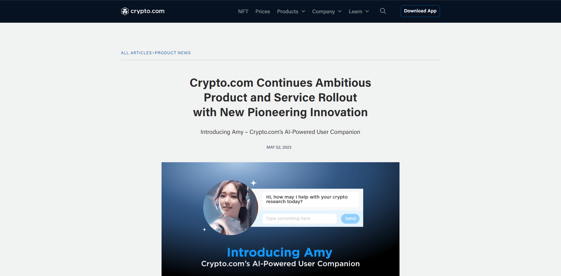Amy by Crypto.com