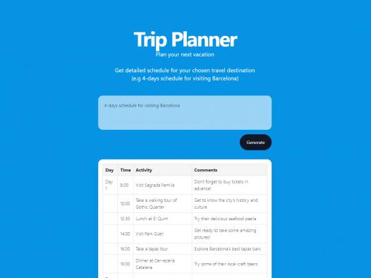 AI Trip Planner