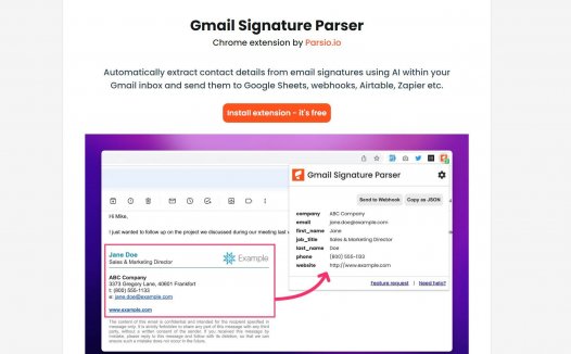Gmail Signature Parser
