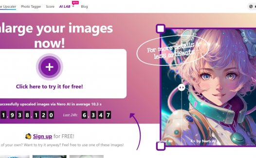 Nero AI Image Upscaler