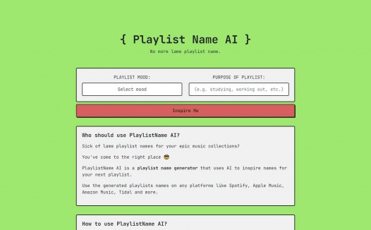 PlaylistName AI