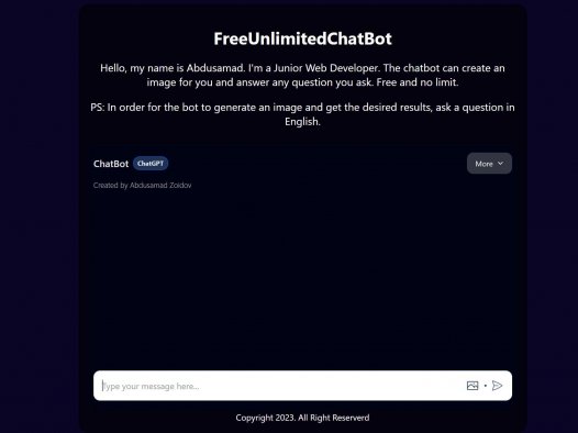 Free Unlimited Chat Bot