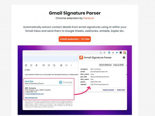 Gmail Signature Parser