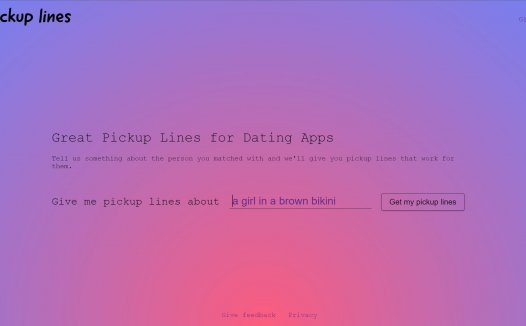 Pickup lines