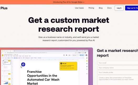 Plus AI for Market Research