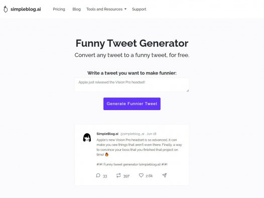 Funny Tweet Generator
