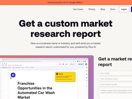 Plus AI for Market Research