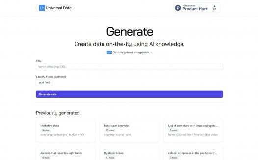 Universal Data Generator
