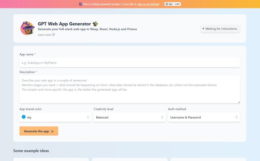 GPT Web App Generator