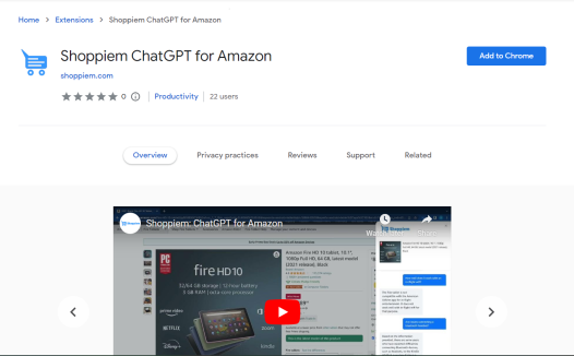 Shoppiem ChatGPT for Amazon