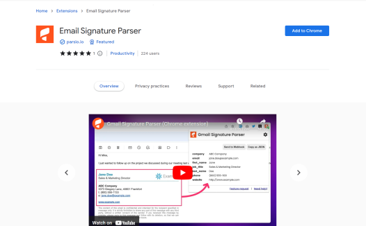 Email Signature Parser
