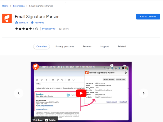 Email Signature Parser
