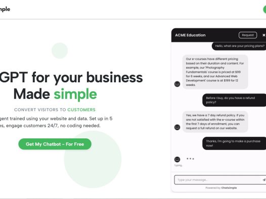 Chatsimple – AI chatbot