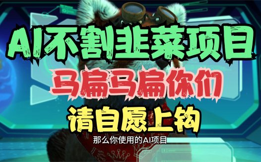 熊哥准备马扁马扁你们,就问你们上不上勾~AI商业变现,AI创业项目,ai整合包,ai启动器,ai应用市场本地部署工具