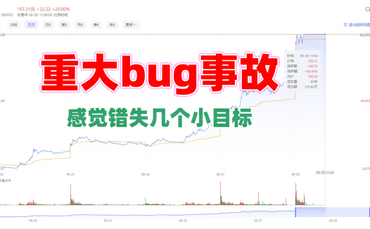 bug导致的重大事故,让熊哥错过了几个亿!大a暴涨导致交易所都崩了,祝您们都赚到几个小目标