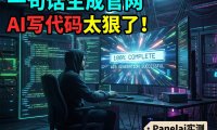 一句话搞定！2025跨年之夜，我用 AI 在一分钟内构建了 Panelai 官方网站（附 HTML 源码分享）