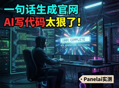 一句话搞定！2025跨年之夜，我用 AI 在一分钟内构建了 Panelai 官方网站（附 HTML 源码分享）