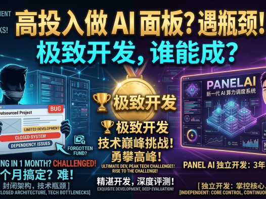 AI开发外包成本揭秘：熊哥PanelAI投资近百万，5万块你能开发出AI算力调度系统吗？开发经验深度拆解