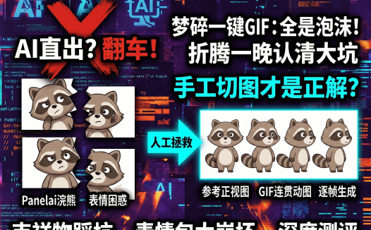 用AI一键生成赛博浣熊吉祥物表情包！PanelAI本地部署+提示词完整教程