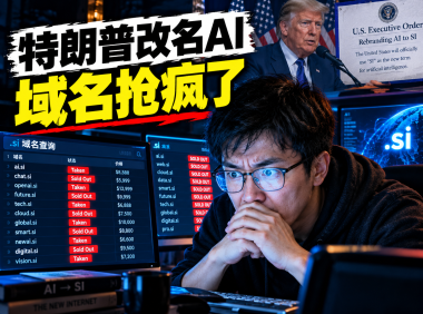 AI 改名 SI 后 .si 域名 48 小时被扫空：特朗普带来的又一个”信息差暴富”机会，普通人如何用 AI 抓住？