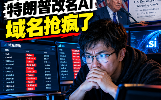 AI 改名 SI 后 .si 域名 48 小时被扫空：特朗普带来的又一个”信息差暴富”机会，普通人如何用 AI 抓住？