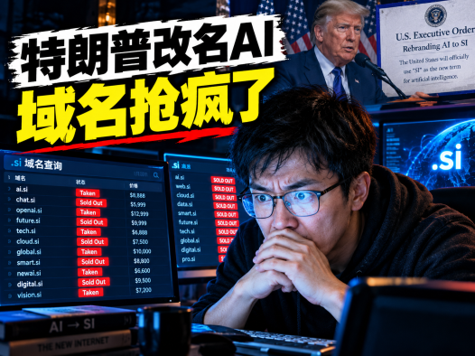 AI 改名 SI 后 .si 域名 48 小时被扫空:特朗普带来的又一个”信息差暴富”机会,普通人如何用 AI 抓住?